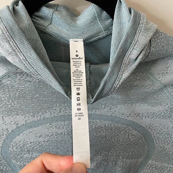 Lululemon Swiftly Speed Hooded 1/2 Zip Stretch Running Blue 8 - Picture 6 of 8